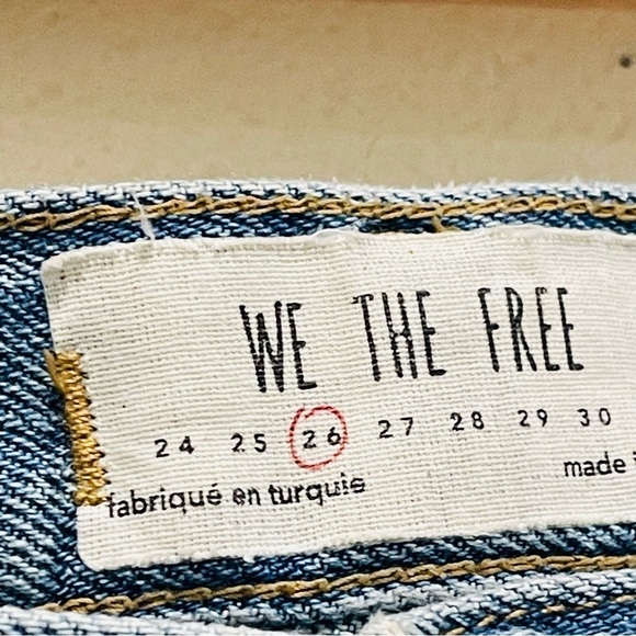 Free People Maggie Mid Rise Straight Jeans 26 - Picture 5 of 7